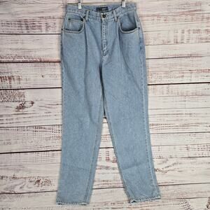 Vintage Liz Women's Baggy Jeans Size 12 Light Wash Boho Tapered 80's 90's Denim